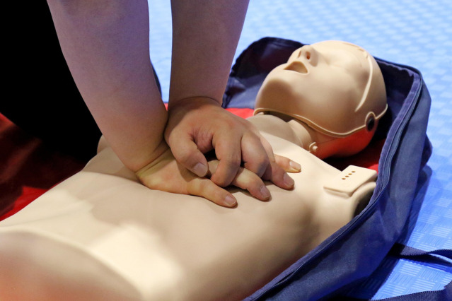 CPR training first aid AED